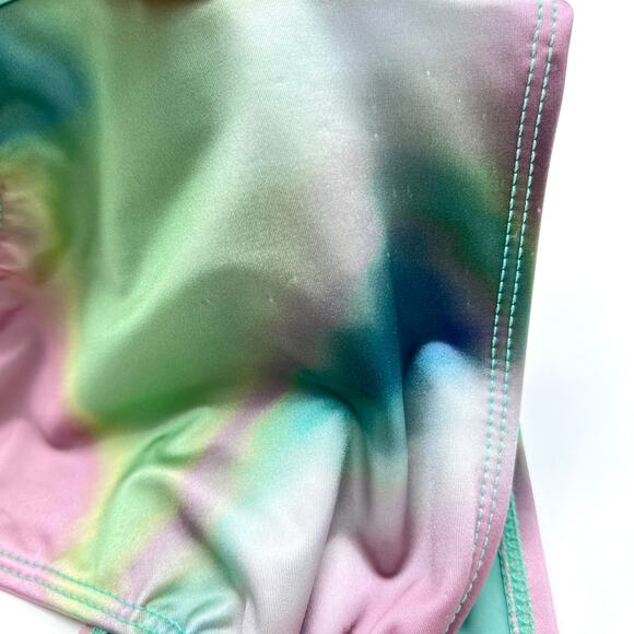 MONTCE Kim Variation Surf Top Womens XS Silk Dye Bikini Green Pink Blue NEW - Picture 11 of 14